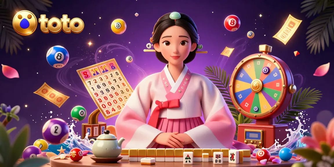 Engage in thrilling toto lottery with vibrant balls and golden prizes in this dynamic illustration.