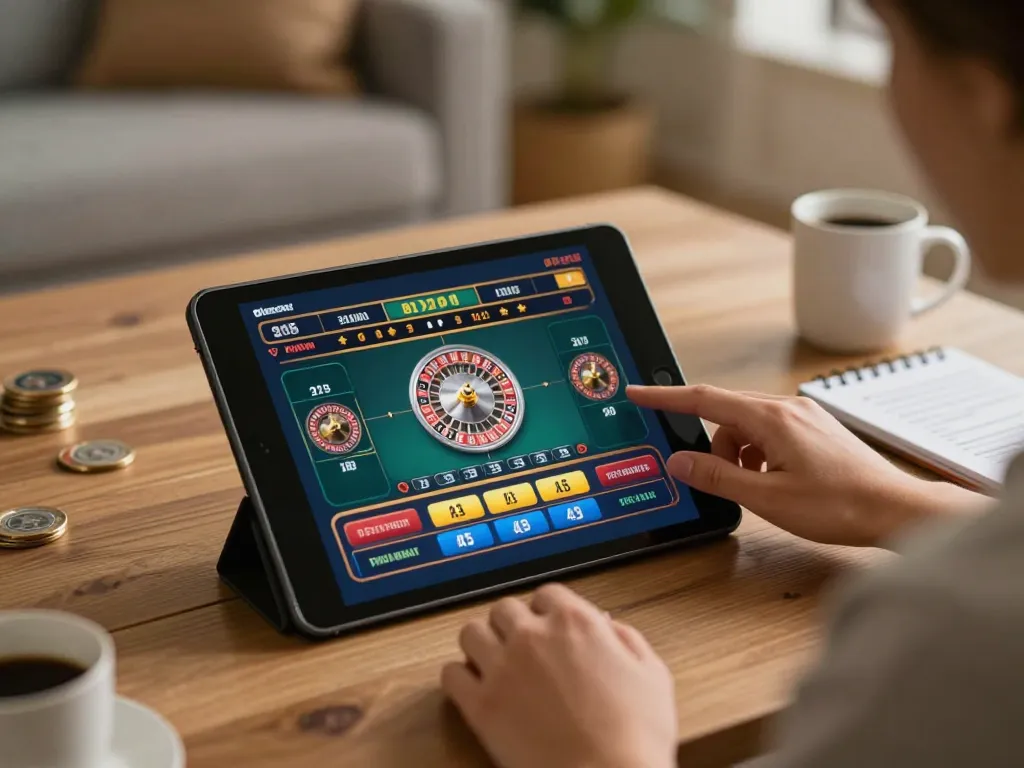 Enjoying live dealer games on f8bet with roulette spins in a cozy home setting