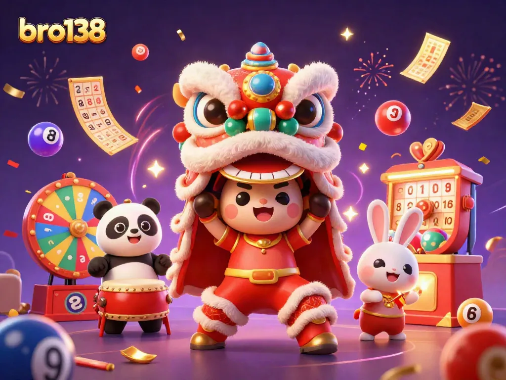 Experience thrilling wins with bro138 amid a colorful casino ambiance filled with energetic gameplay elements.