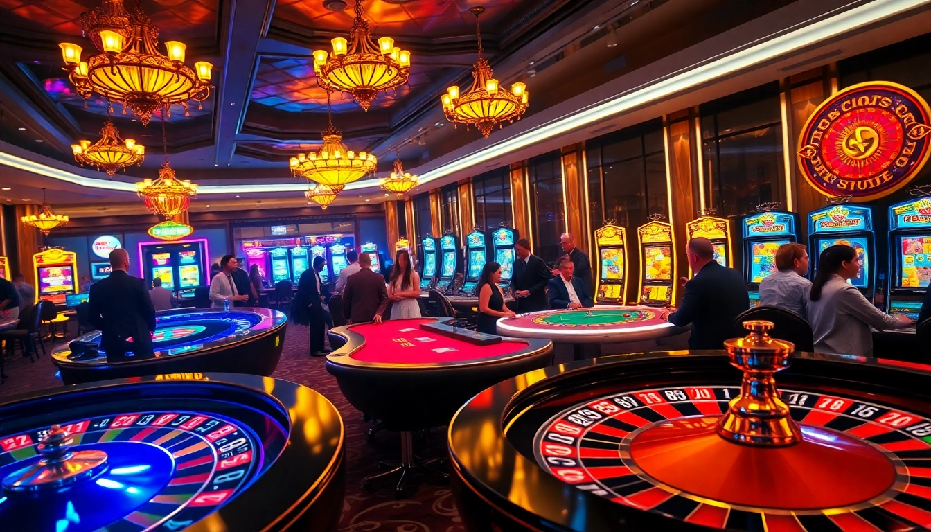 Engaged players enjoying an immersive porn game experience in a lively casino atmosphere.