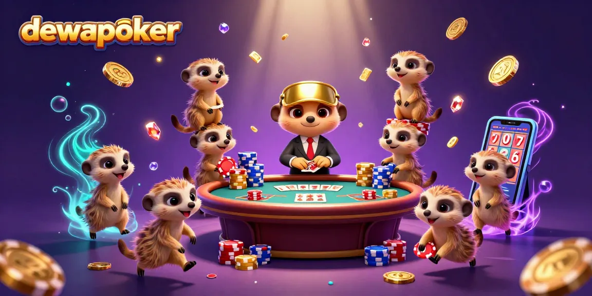 Experience thrilling poker actions with dewapoker's meerkat casino bustling with excitement.
