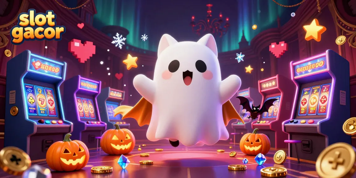 Slot gacor menyenangkan dengan hantu kucing dan kelelawar di kasino, peluang menang tinggi.