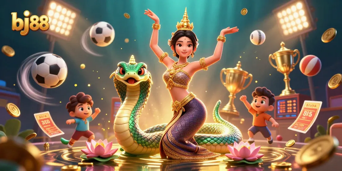 Engage in thrilling gambling at bj 88 with vibrant 3D characters and dynamic sports elements.
