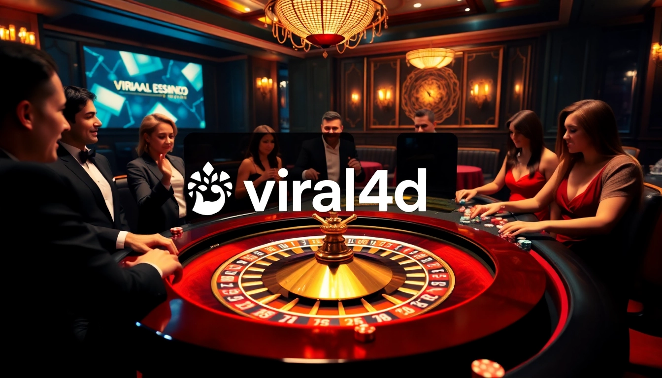 Experience thrilling gameplay at a viral4d casino table surrounded by excited players and vibrant chips.