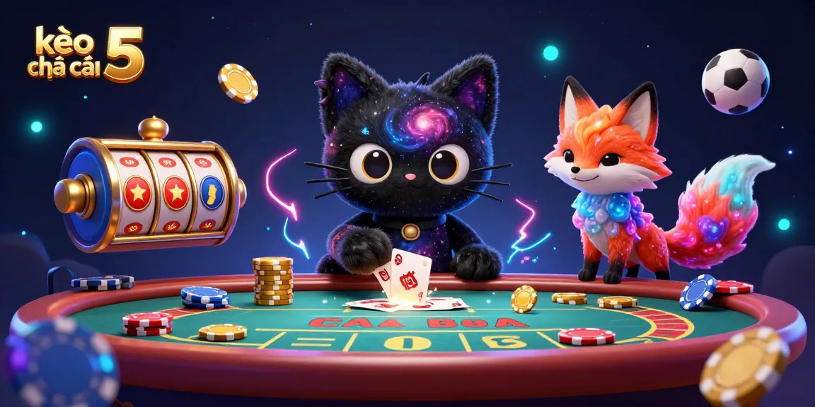 Experience the thrill of kèo nhà cái 5 with a cosmic twist at a vibrant casino table.