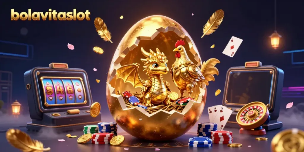 Spin to win with bolavitaslot's vibrant 3D golden dragon and jackpot elements depicting thrilling online gaming.