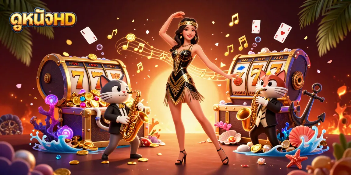 Experience stunning ดูหนังHD with captivating visuals in this dynamic gaming-themed illustration.