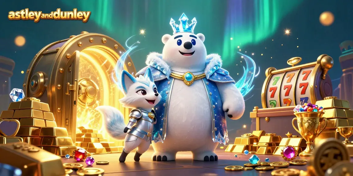 Players celebrating wins at astleyanddunley with dazzling treasures and vibrant slot elements