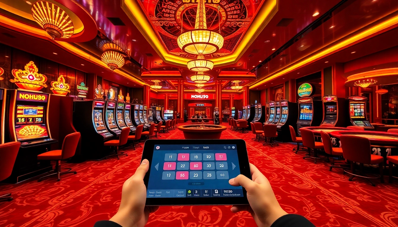 Nohu90 offers exciting online gambling experiences with vibrant casino tables and games.