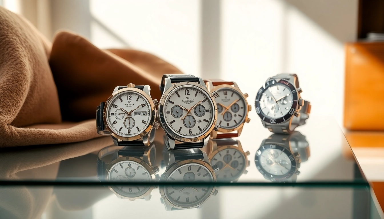 Exquisite replica watches showcasing craftsmanship and luxury in a refined setting.