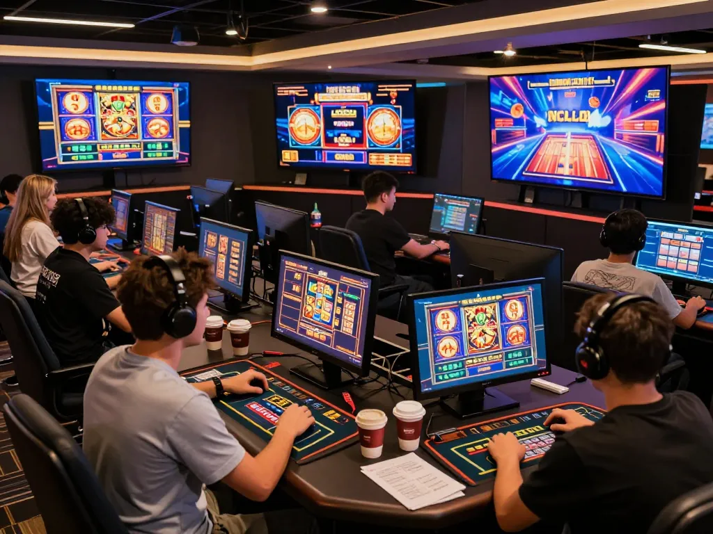 Players engaging in exciting online gaming at gi8, showcasing vibrant casino atmosphere