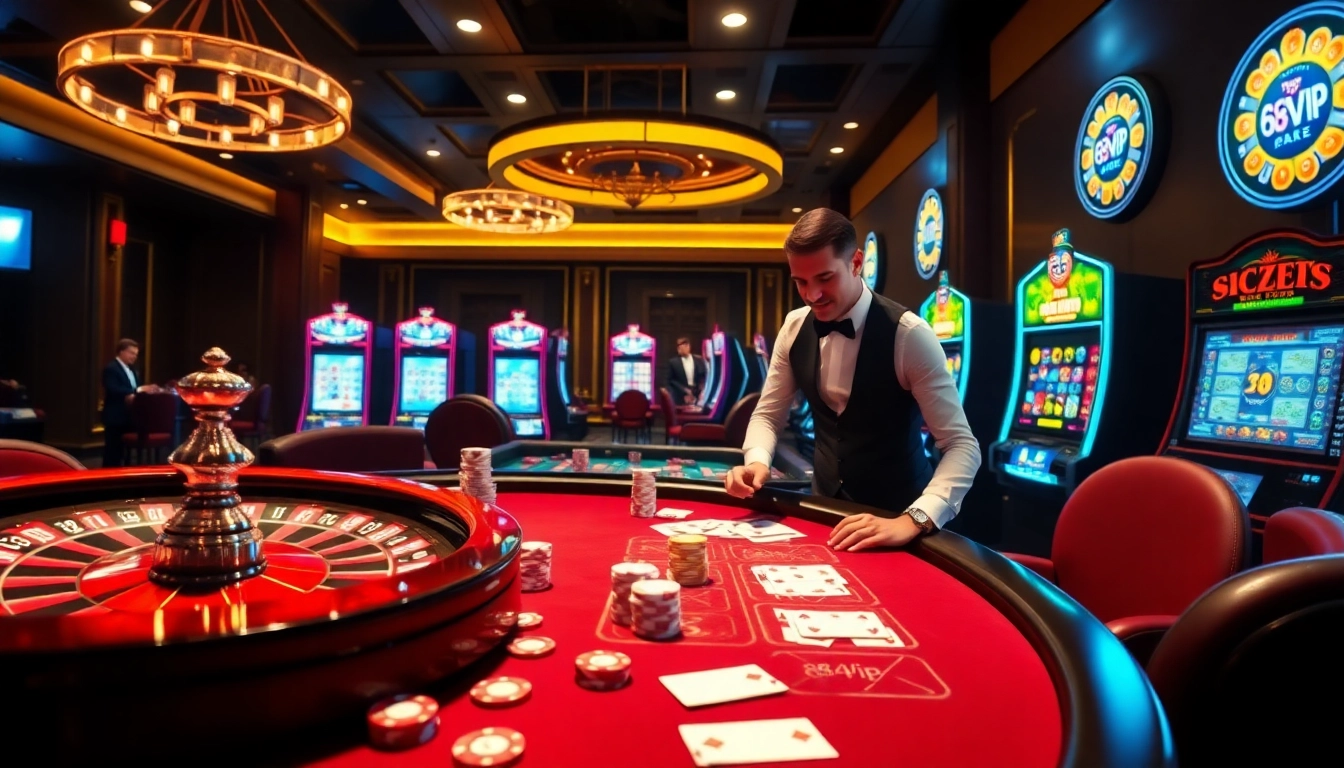 Experience thrilling gaming at 68VIP with engaging casino tables and vibrant atmosphere.