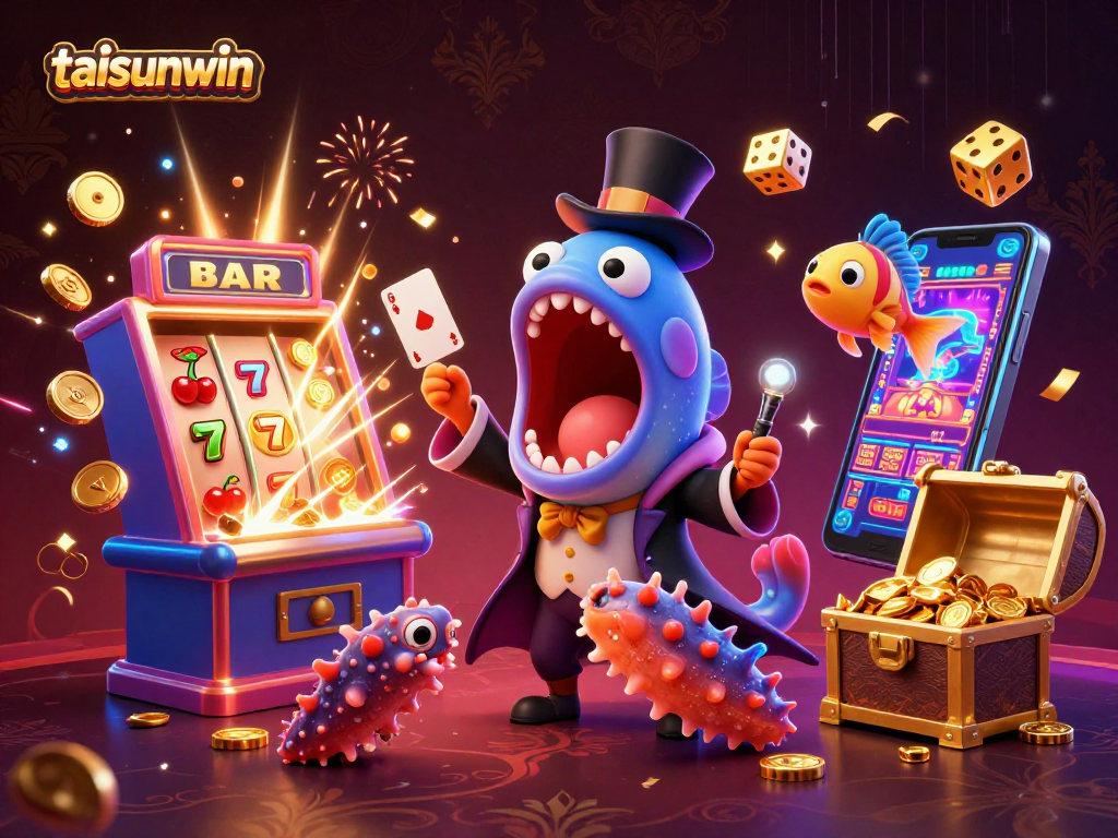 Engage in exhilarating gameplay with taisunwin's magic tricks, neon casino fun, and vibrant monster action.