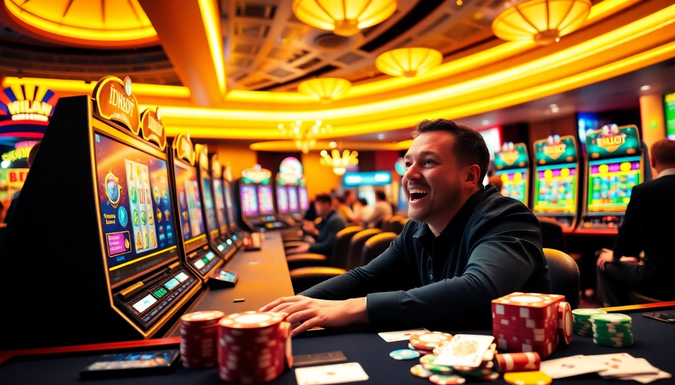 Play exciting IDNSLOT games and experience big wins with vibrant slot machines and joyful players.