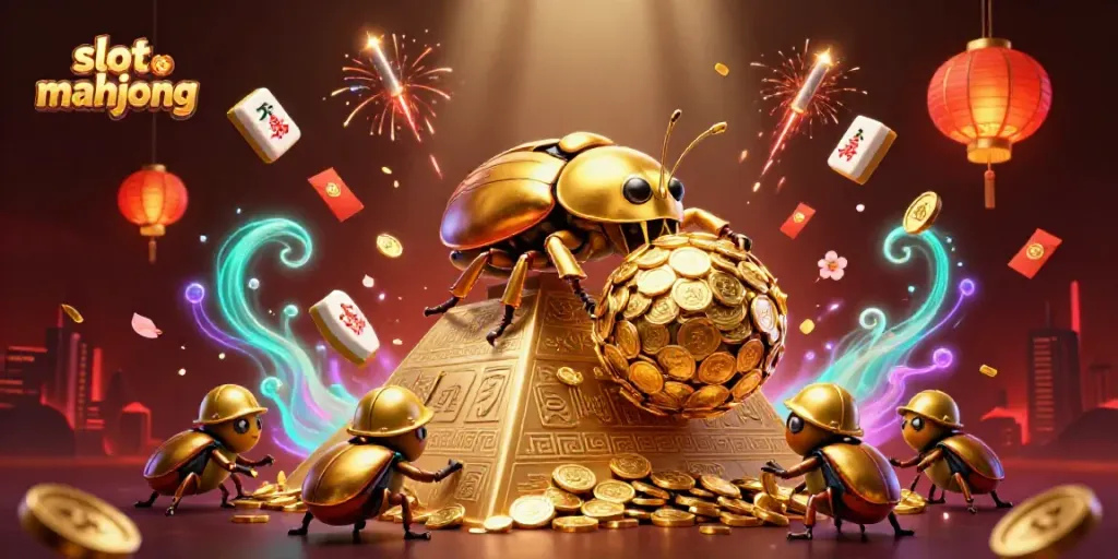 Menangkan slot mahjong dengan beetle keberuntungan di kasino digital yang megah.