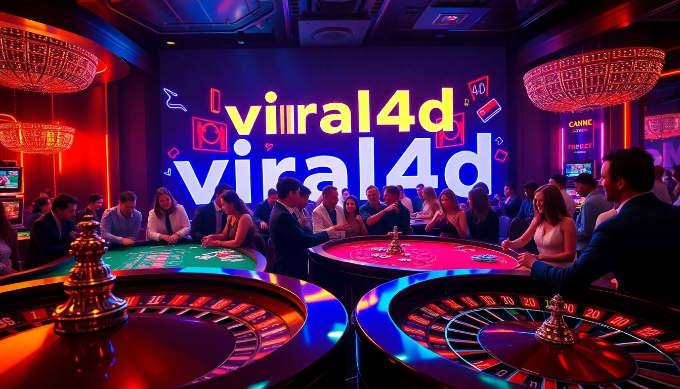 Experience thrilling games at viral4d casino with engaging players enjoying roulette and poker.