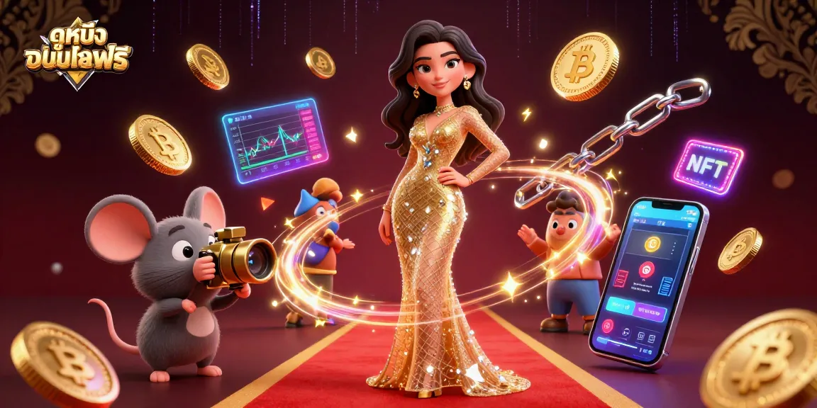 Engaging scene of ดูหนังออนไลน์ฟรี showcasing thrilling casino elements with vibrant characters and gold effects.