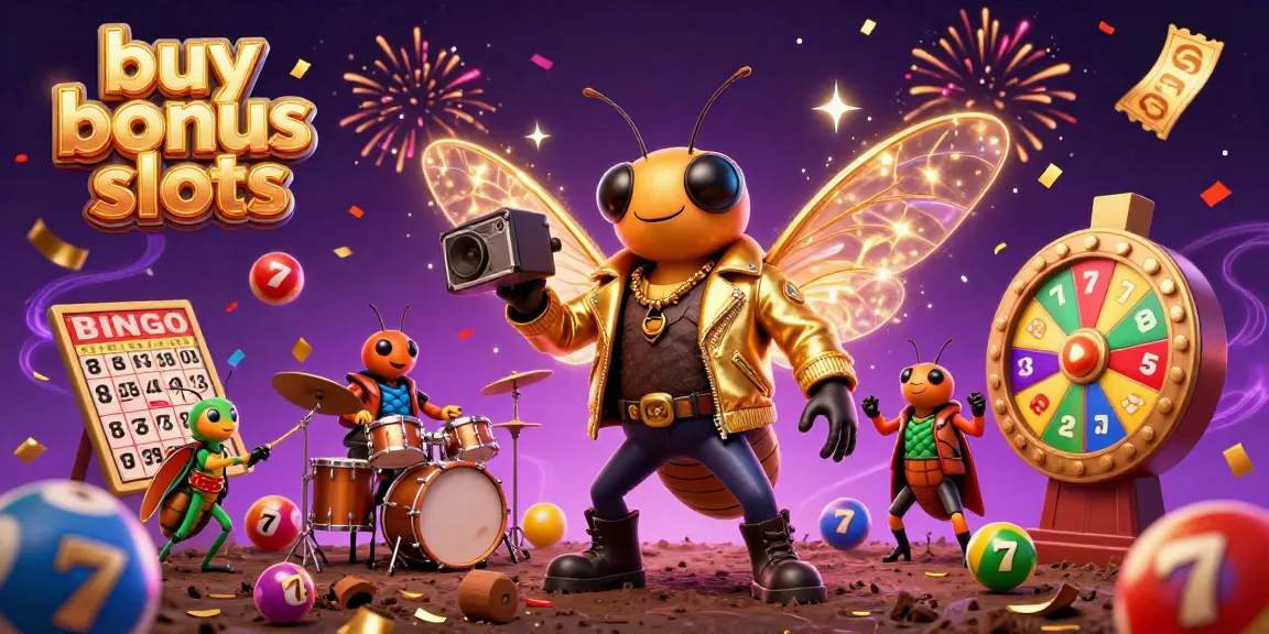 Experience the thrill of buy bonus slots with vibrant characters and unique game elements in a dynamic casino atmosphere.