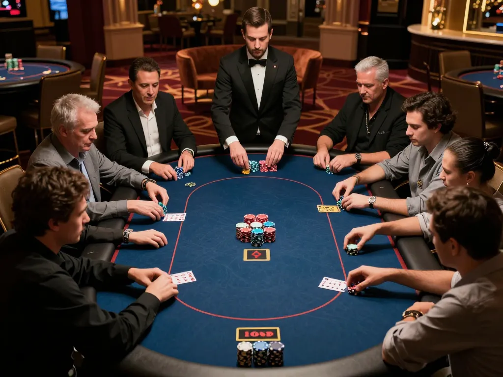 Experience ดูหนังออนไลน์ฟรี while watching high-stakes poker gameplay in a luxurious casino environment