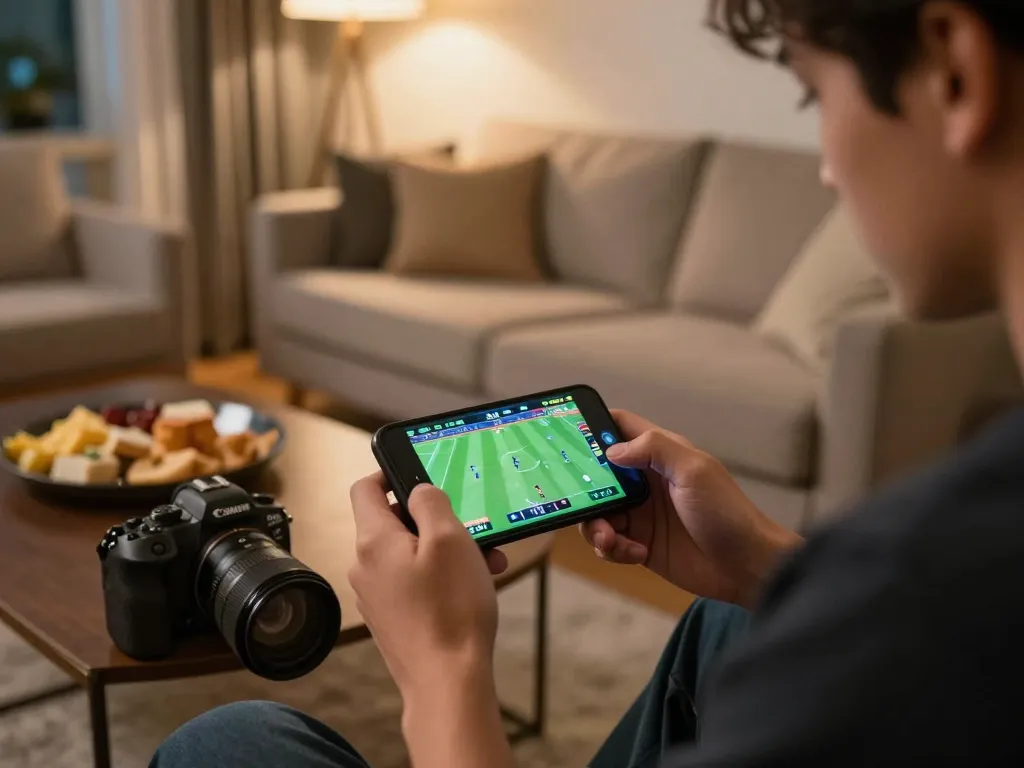 Engaging in sports betting action via smartphone at home while learning to optimize ทางเข้า m117 for better odds.