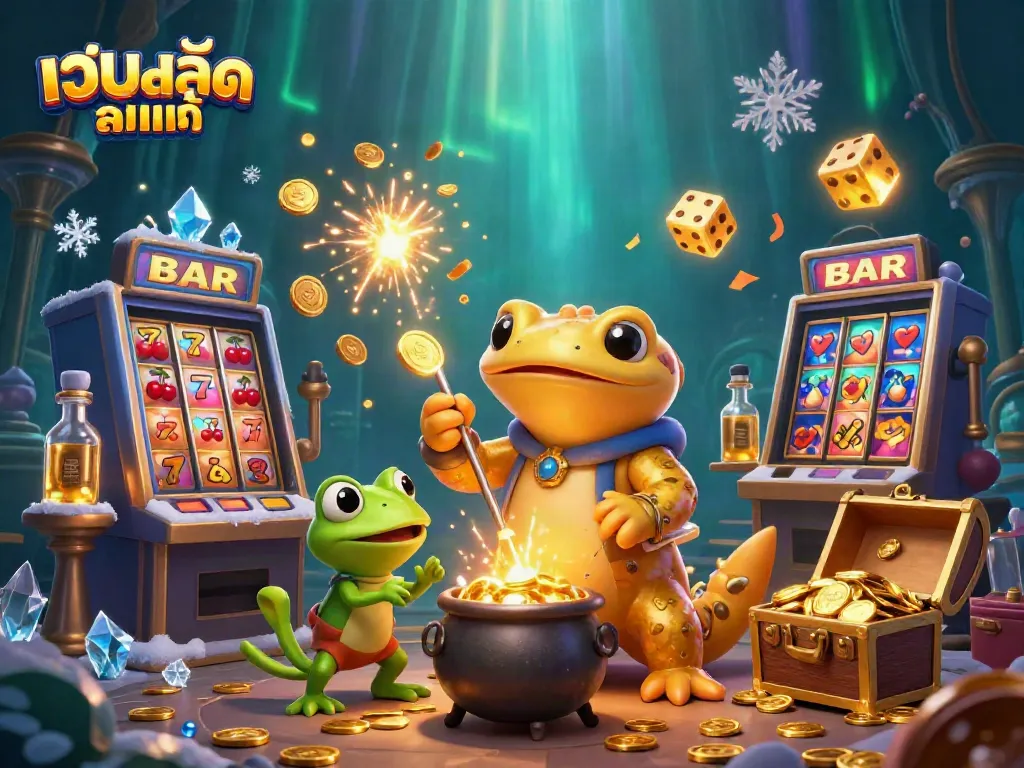 Experience thrilling games at เว็บสล็อตแท้ with golden coins and dynamic slot action.