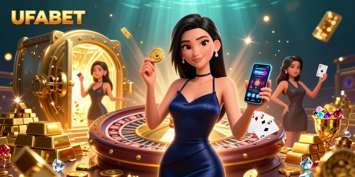 Experience thrilling bets on UFABET with stunning visuals of casino elements.