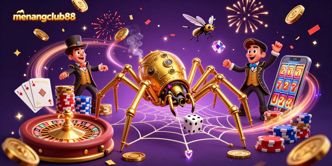Experience thrilling gameplay at menangclub88 with immersive visuals of a steampunk-themed digital casino.