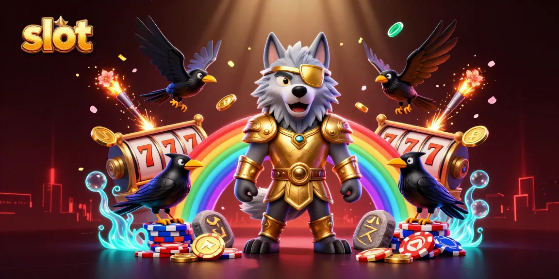 Slot gacor menyenangkan dengan Odin, burung gagak, dan elemen pemenang kasino lainnya.
