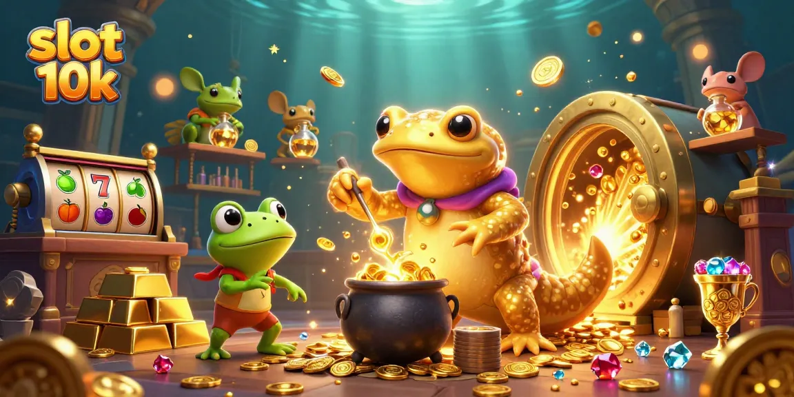 Experience slot 10k excitement with a magical laboratory filled with golden treasures and charming characters.