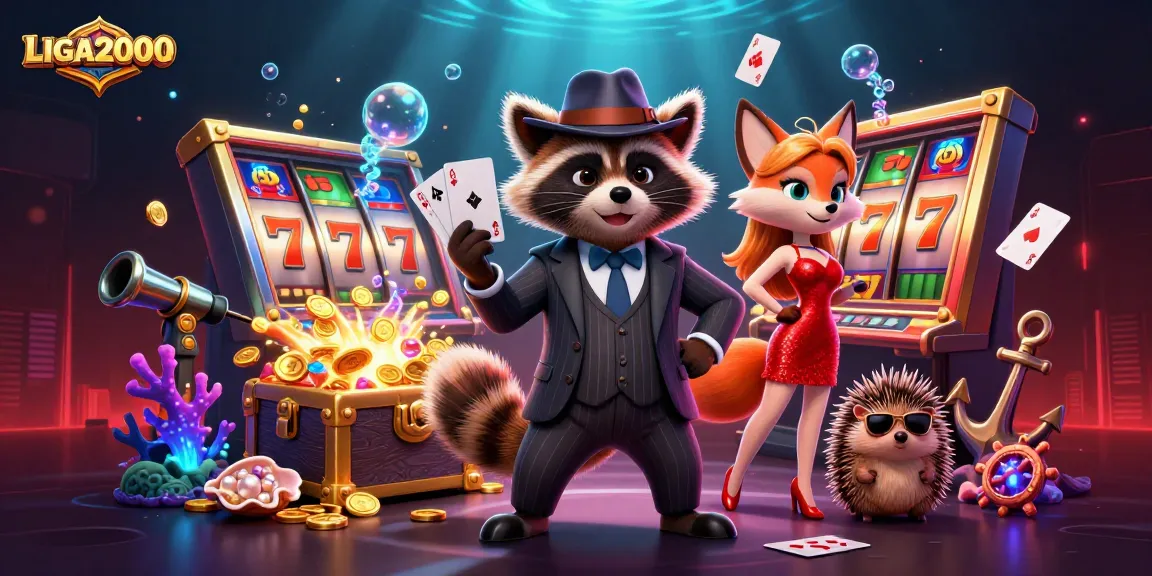 LIGA2000 menampilkan adegan permainan slot yang menarik dengan karakter yang hidup dan elemen dinamis dalam aksi.