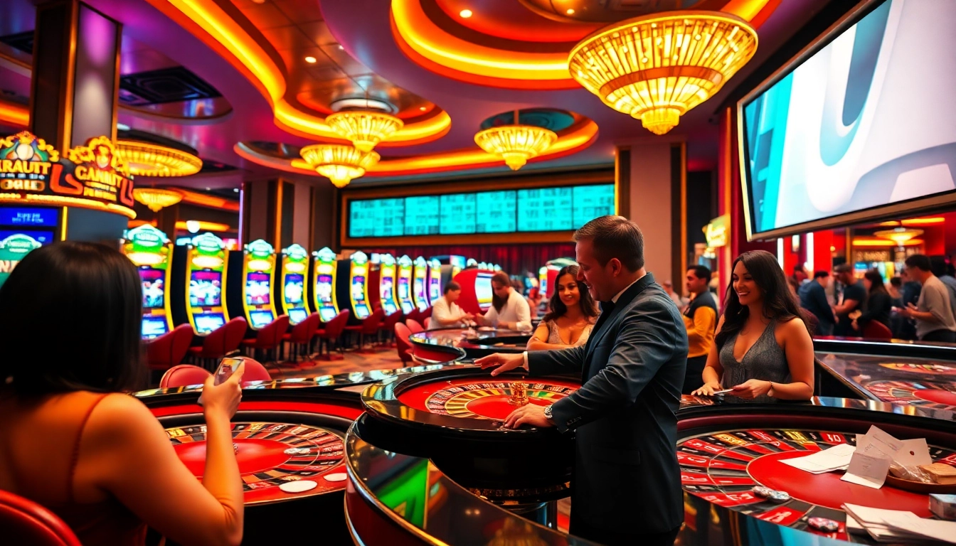 Experience the thrilling atmosphere of bro138 with vibrant slot machines and engaging table games.