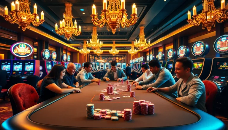 Experience the thrill of poker with 79king at a luxurious casino table.