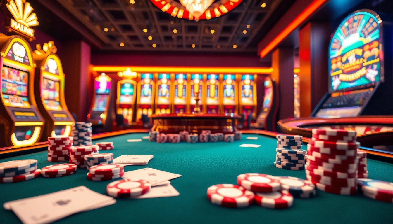 Experience the excitement of xx88 com with vibrant casino elements like chips, cards, and slot machines.