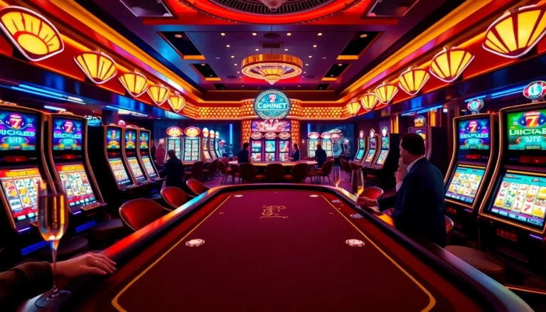 Menampilkan permainan luxury777 game dengan suasana kasino yang elegan dan pemain yang excited.