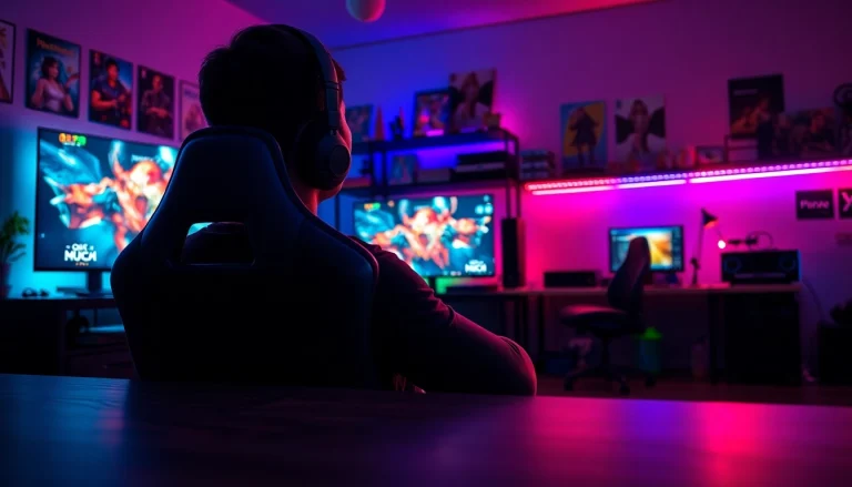 Menikmati permainan qq macan game dengan fokus penuh di area gaming modern.