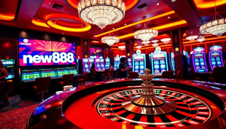 Experience the thrill of new888 with a vibrant casino atmosphere and engaging gaming elements.