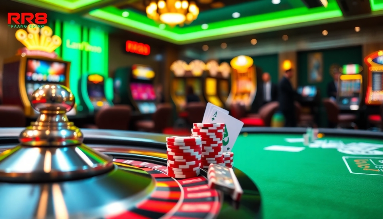 Experience neon-lit fun with casino games on Trang Chủ RR88, featuring roulette and poker excitement.