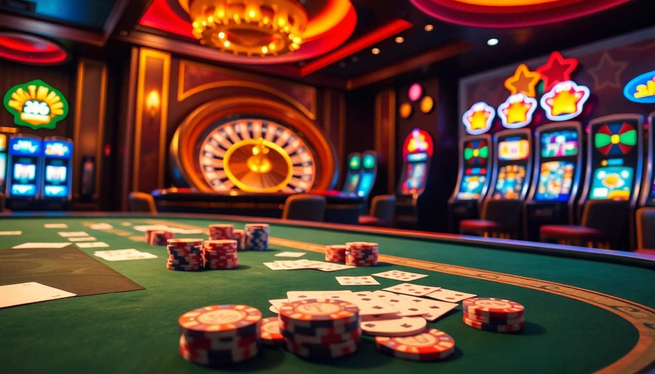 Experience thrilling gaming at 88xx com with vibrant casino tables and roulette wheels.