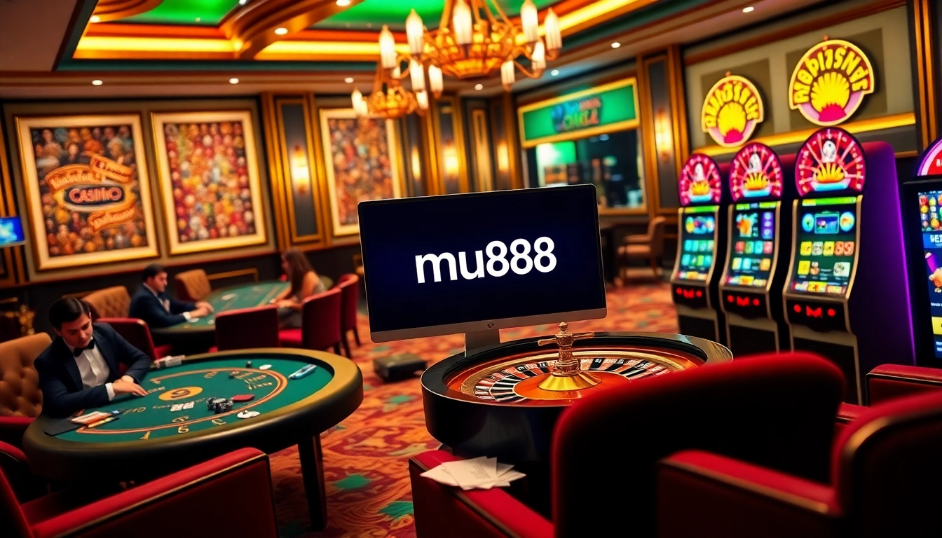 Experience the excitement of đăng nhập mu88 at a vibrant online casino with poker and roulette.