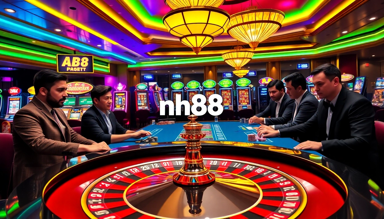Experience the thrill at nh88 casino tables with excited players and vibrant gameplay.