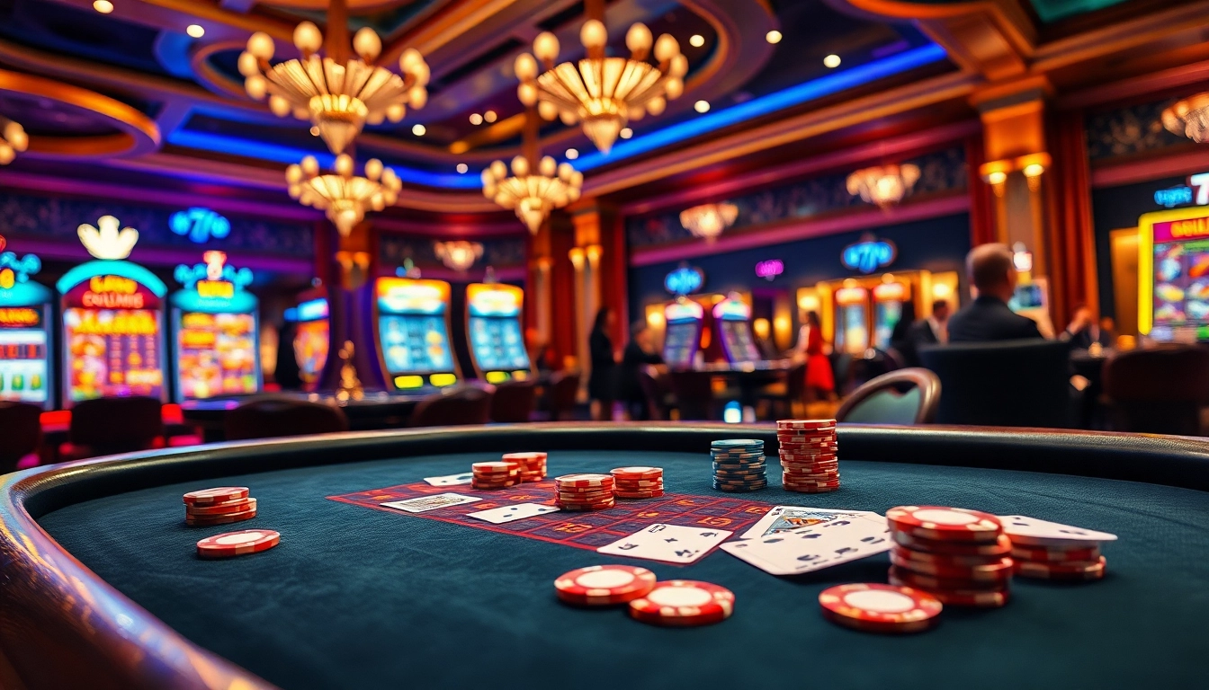 Experience high-stakes poker gameplay at 79king's luxurious casino.
