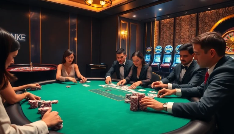 הצטרפו למשחק מרגש בשולחן קזינו יוקרתי שמציג אקשן פוקר Stake סוכן וצ'יפס צבעוניים.