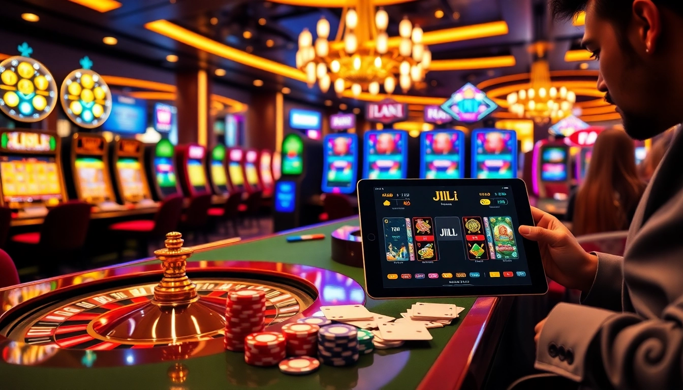Experience the excitement of JILI casino games with vibrant poker chips and stunning slots.