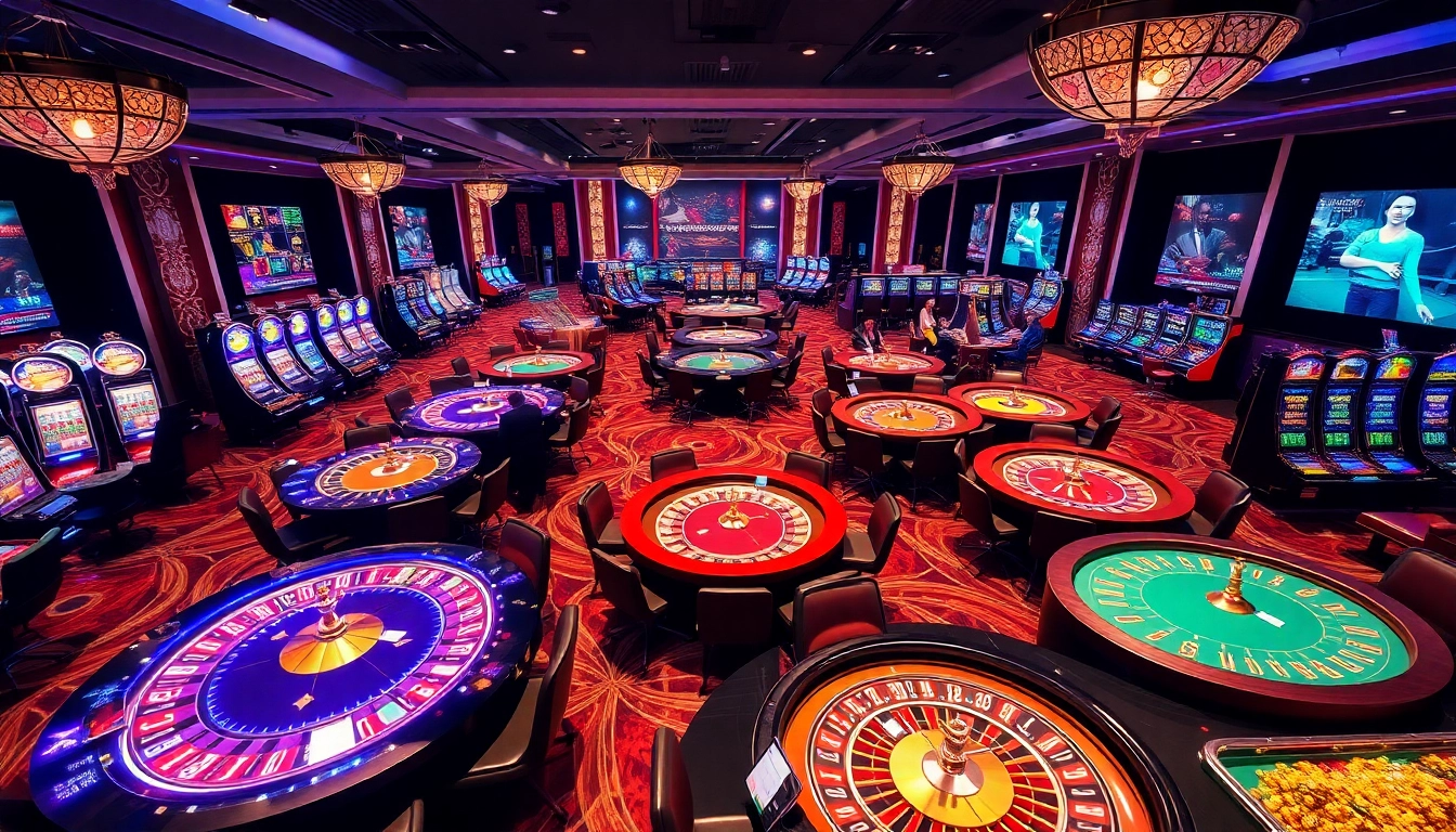 Players enjoying various games at https://rr88c.pro/, showcasing excitement and luxury in gambling.