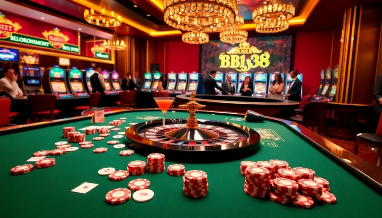 Experience dynamic gaming at BJ38's exciting casino tables filled with action-packed moments.