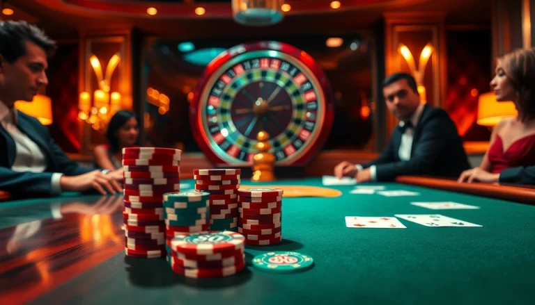 Experience the thrill of winning at 88i with vibrant poker chips and a roulette wheel.