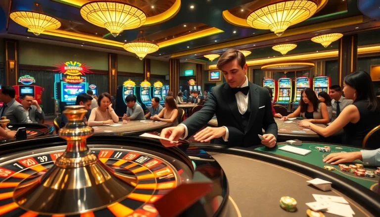 Experience the thrill of MM88 with vibrant poker tables and exciting slot machines.